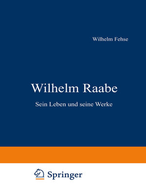 cover image of Wilhelm Raabe